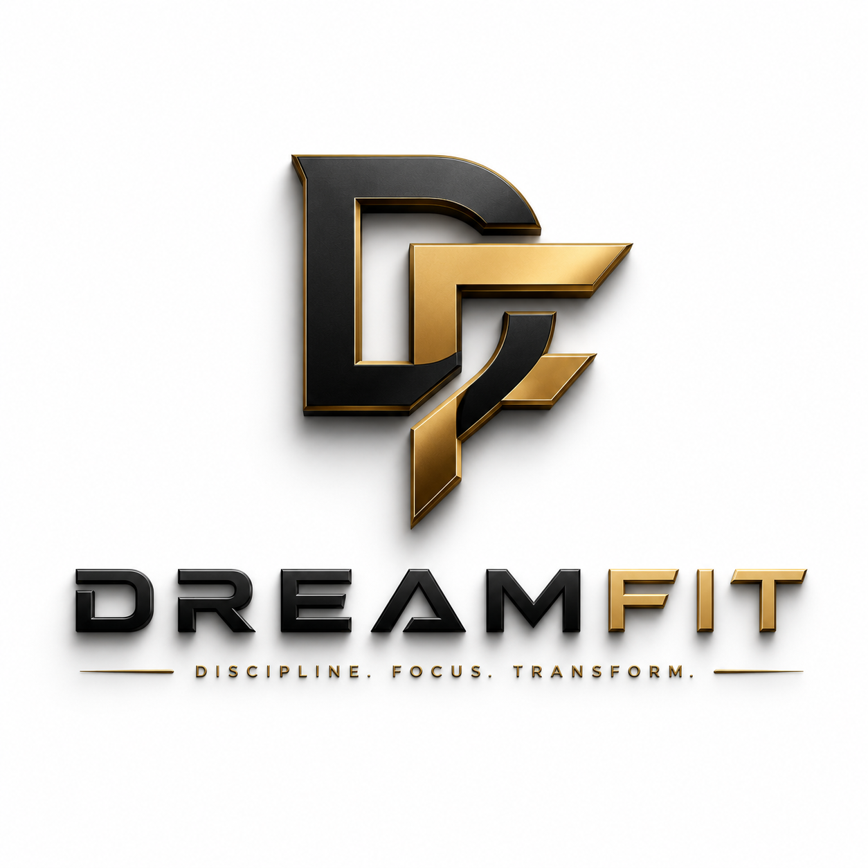 DreamFit gym brand logo — Discipline. Focus. Transform. — Manoharpur, Shahpura, Jaipur